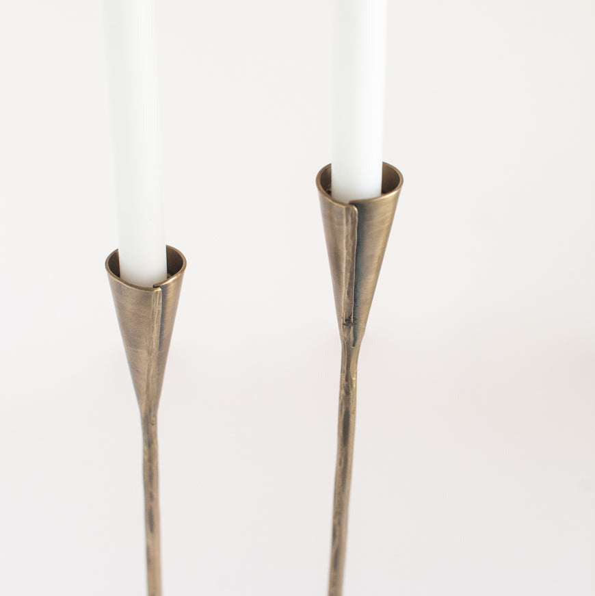 Phoenix Hand-Forged Iron Candle Stands | Set of 2-3