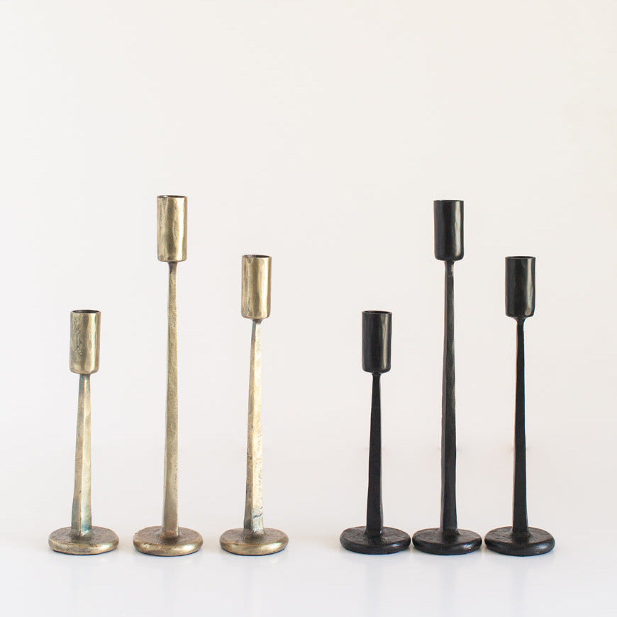 Dante Hand-Forged Iron Candle Stands | Set of 3-2