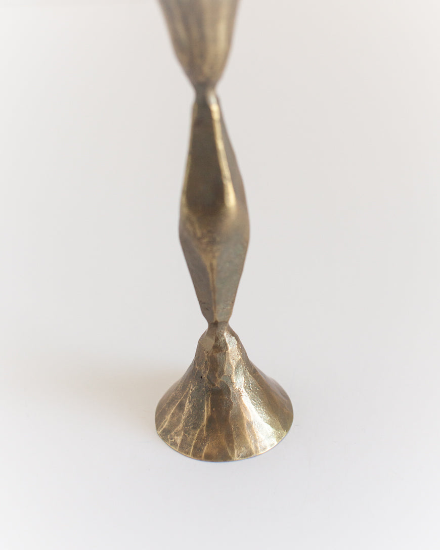 High Diamond Hand-Forged Iron Candle Stand-4