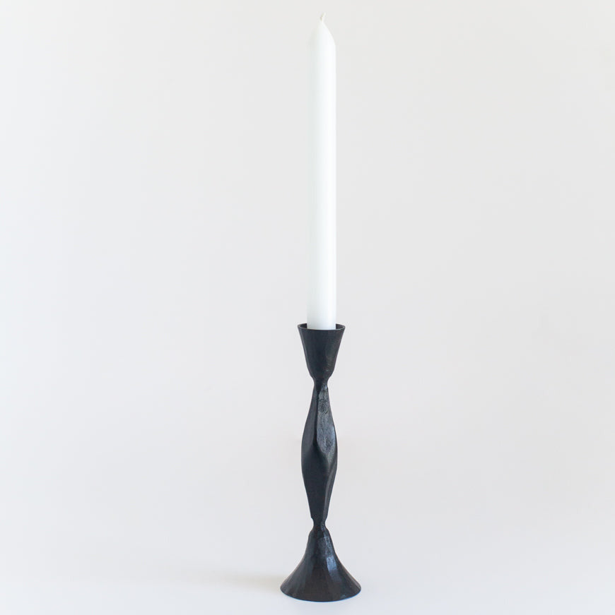 High Diamond Hand-Forged Iron Candle Stand-0