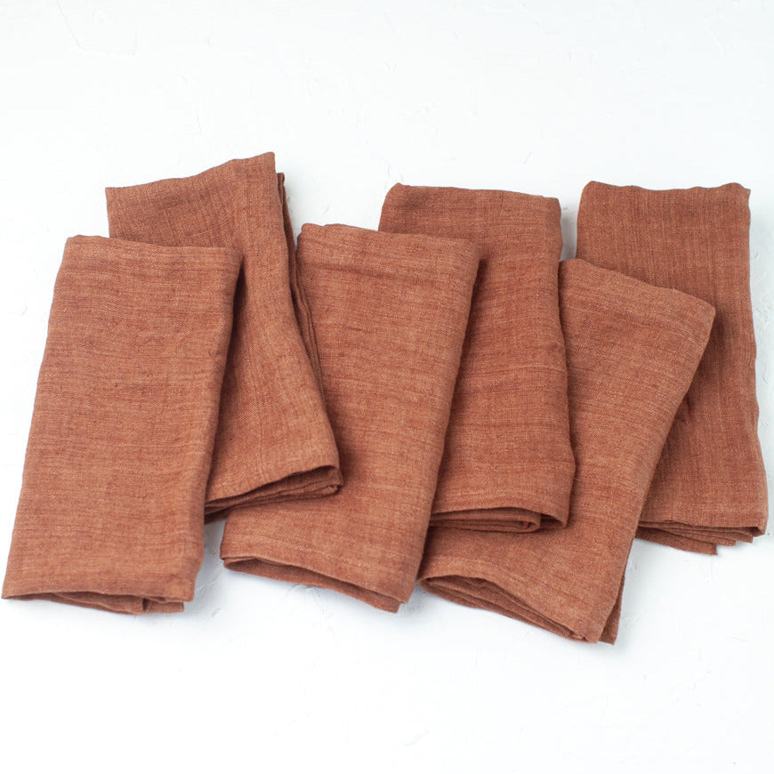 Stone Washed Linen Dinner Napkins