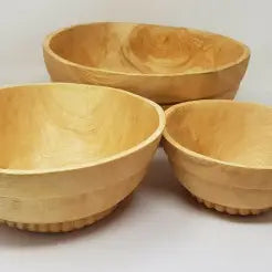 Hand Carved Nesting Bowl Set