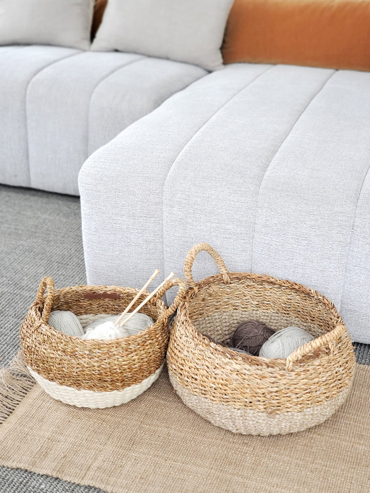 Ula Floor Basket - Natural-2