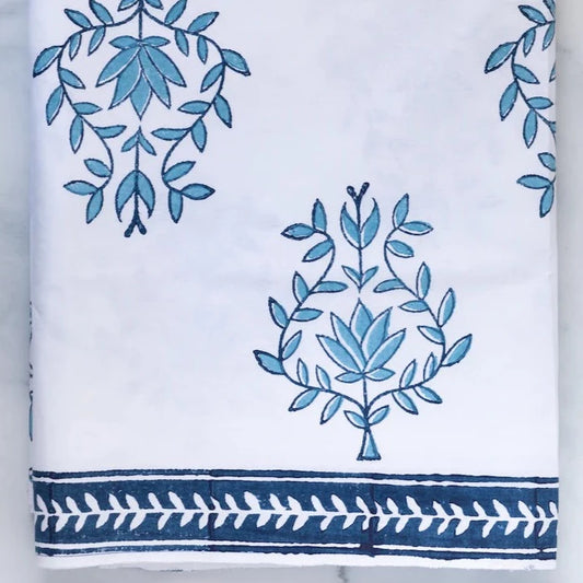 Tablecloth - Lotus, Uniform Blue & Navy