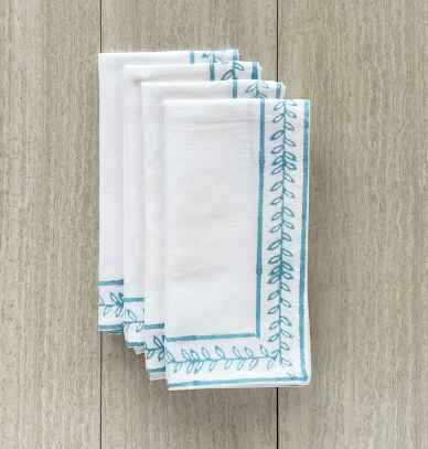 Vine Border Dinner Napkins (Available in 2 Colors)