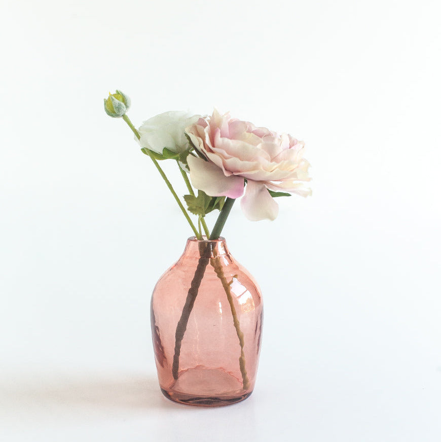 Haley Handblown Hammered Bud Vase