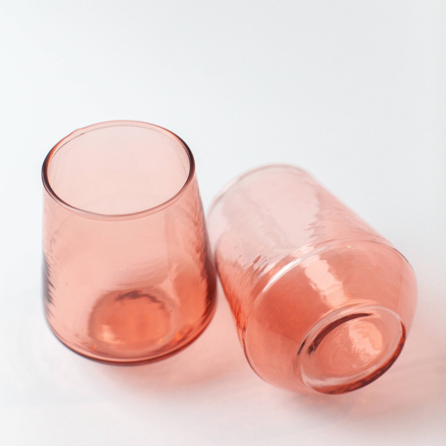 Handblown Hammered Glass Water Tumbler - Set | 2 (Available in 3 Colors)