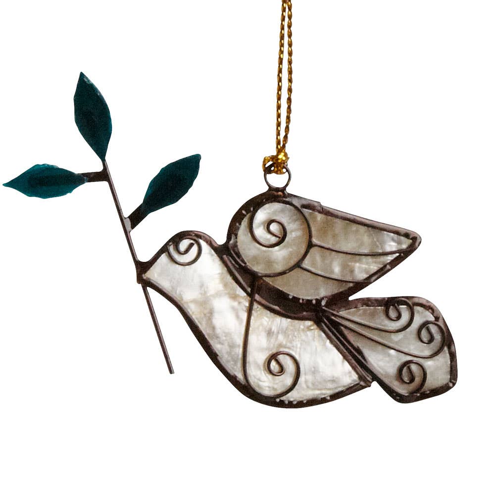 Olive Branch Dove Ornament