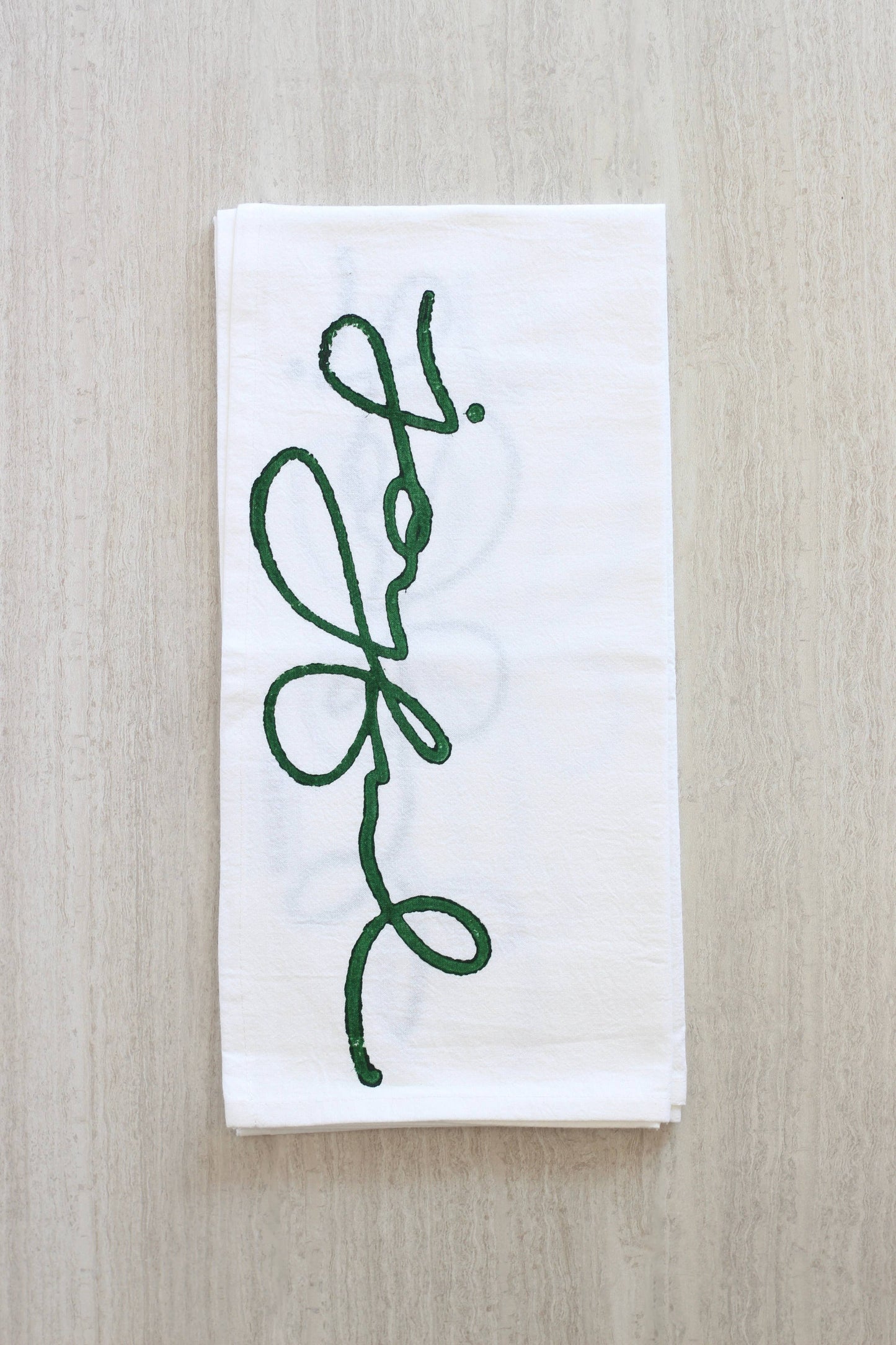 Tea Towel - Joyful, Evergreen