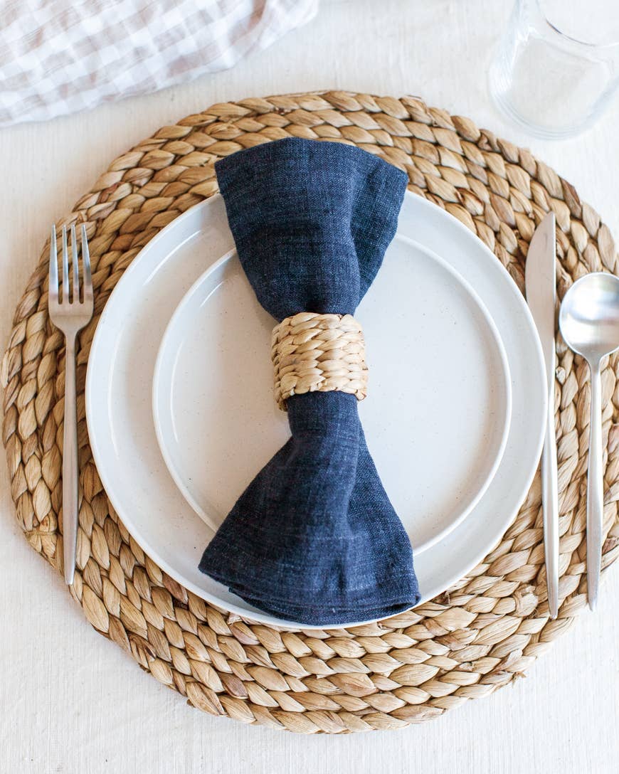 Water Hyacinth Napkin Rings - Set/4