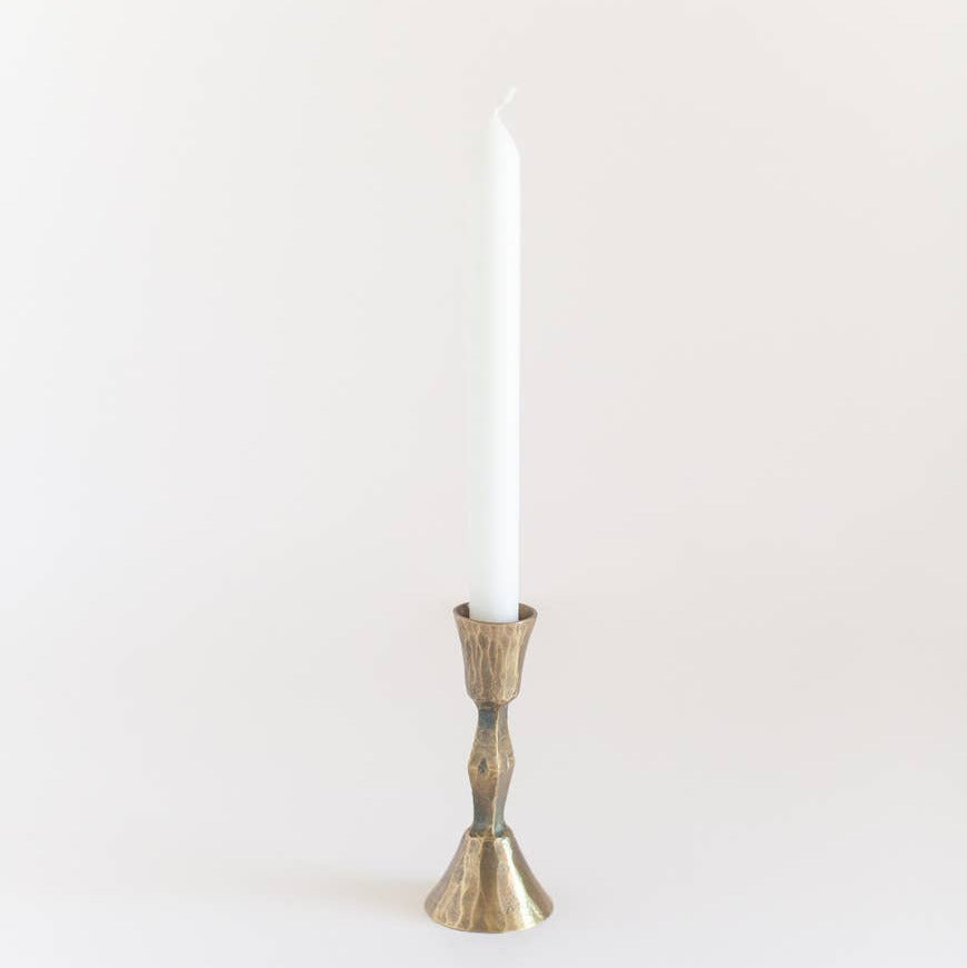 Low Diamond Hand-Forged Iron Candle Stand-0
