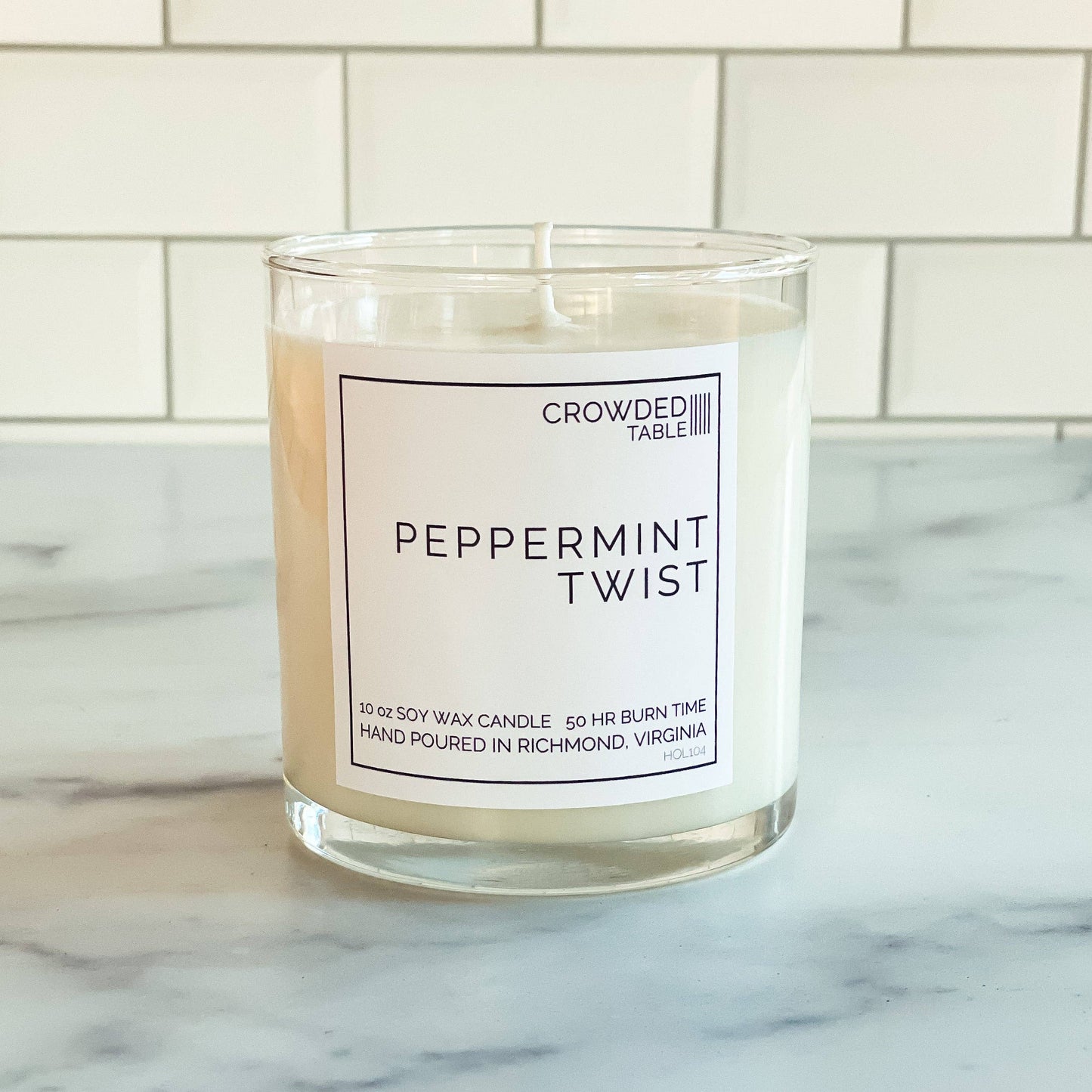 Peppermint Twist 10 oz. Pure Soy Wax Candle: 10 oz. Pure Soy Wax Candle