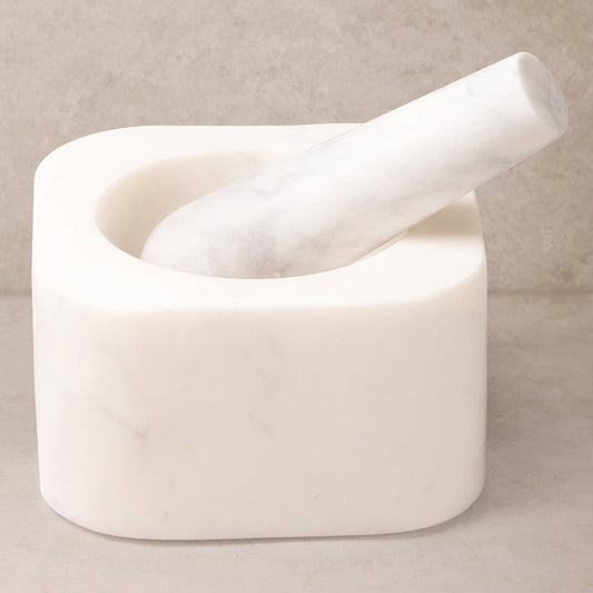 White Marble Mortar & Pestle Set