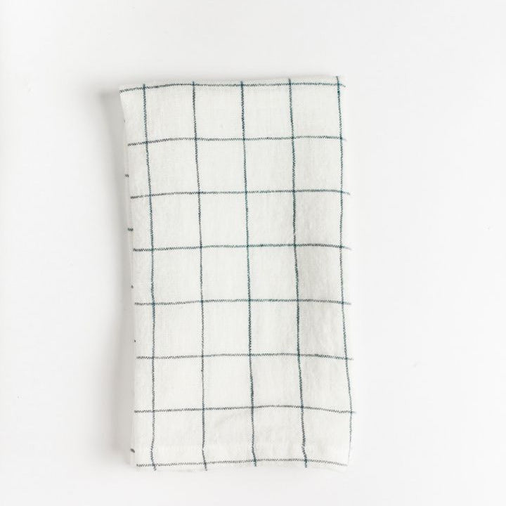 Stone Washed Linen Windowpane Napkins-4