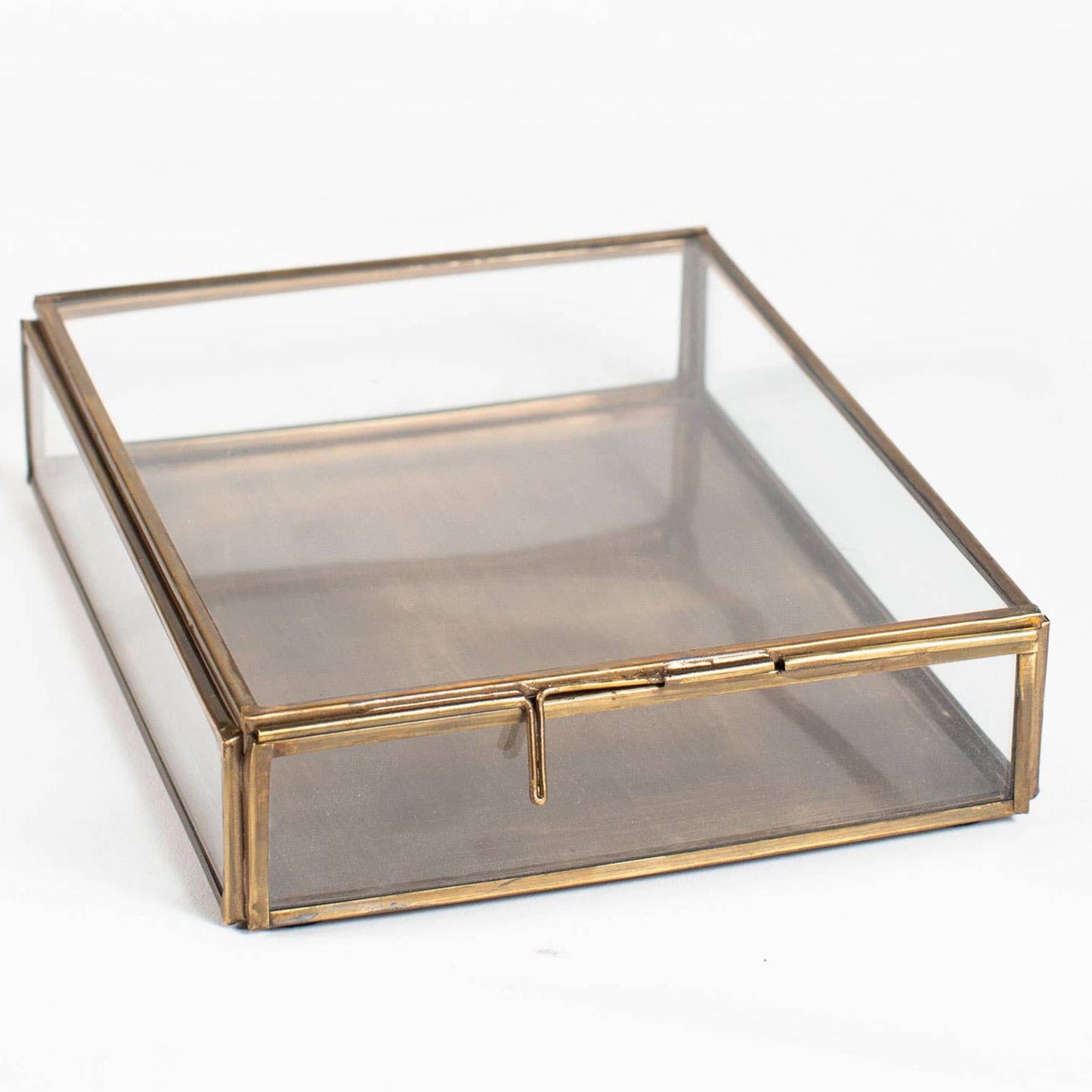 Antiqued Brass Keepsake Box