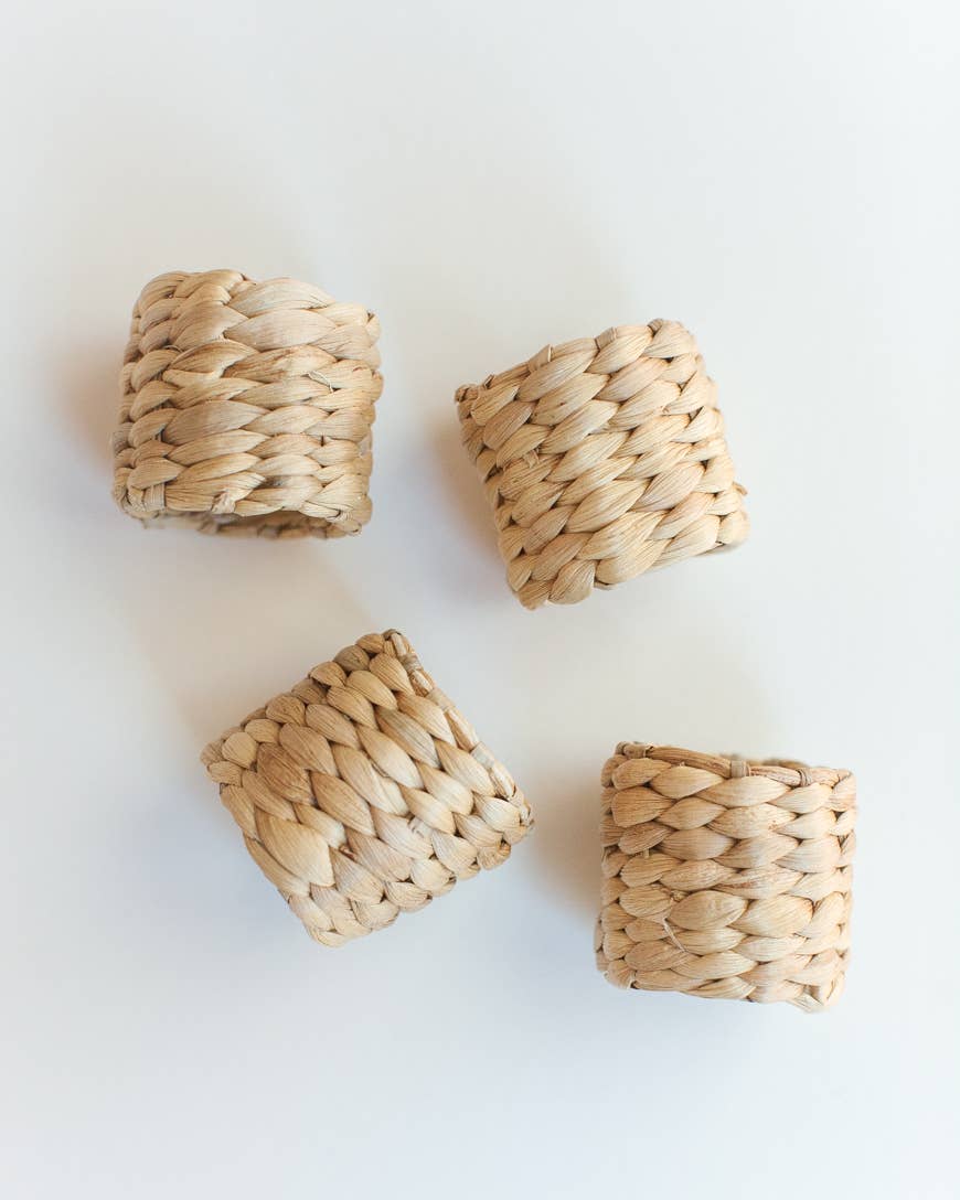 Water Hyacinth Napkin Rings - Set/4