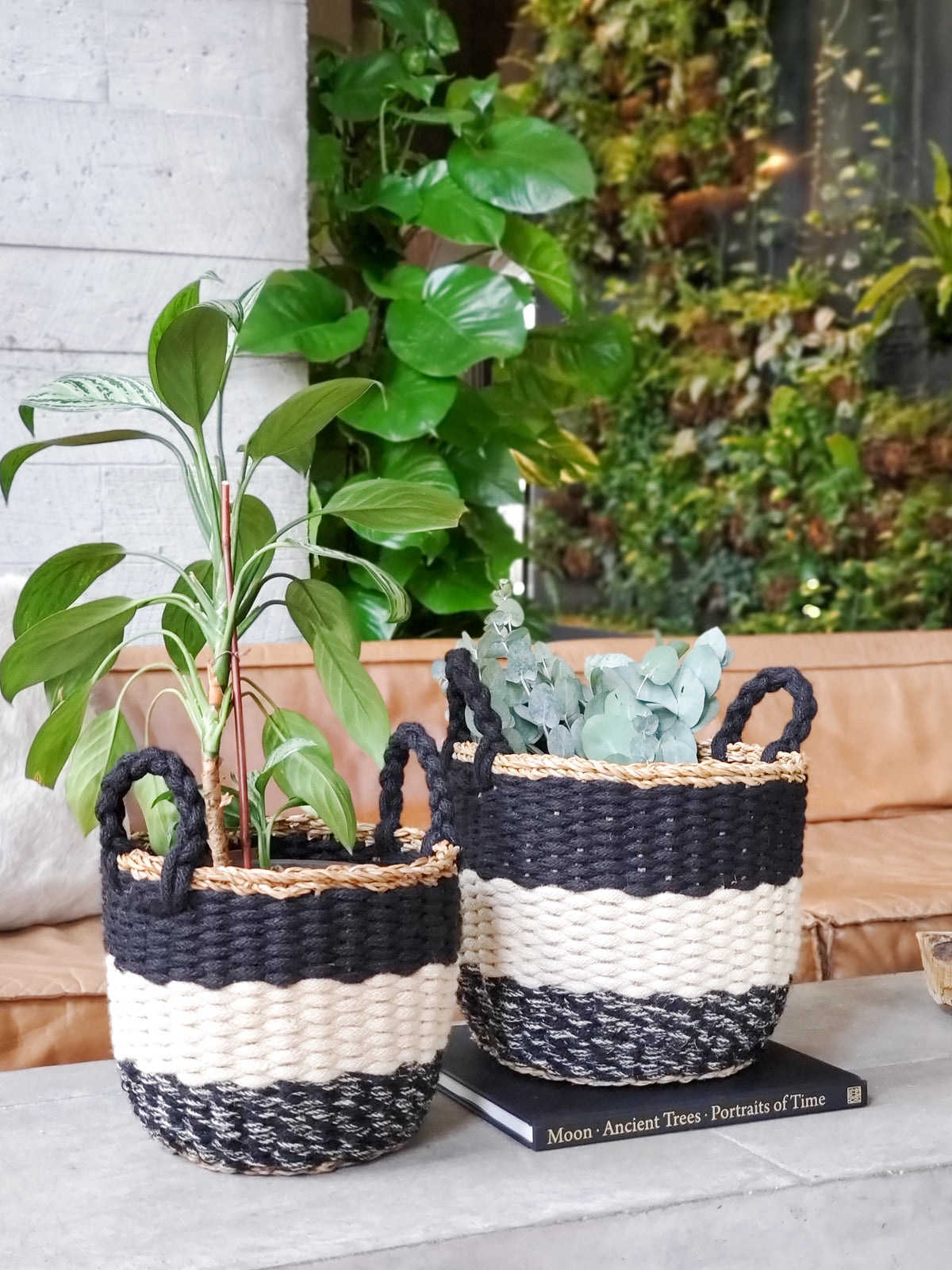 Ula Stripe Basket - Black-4