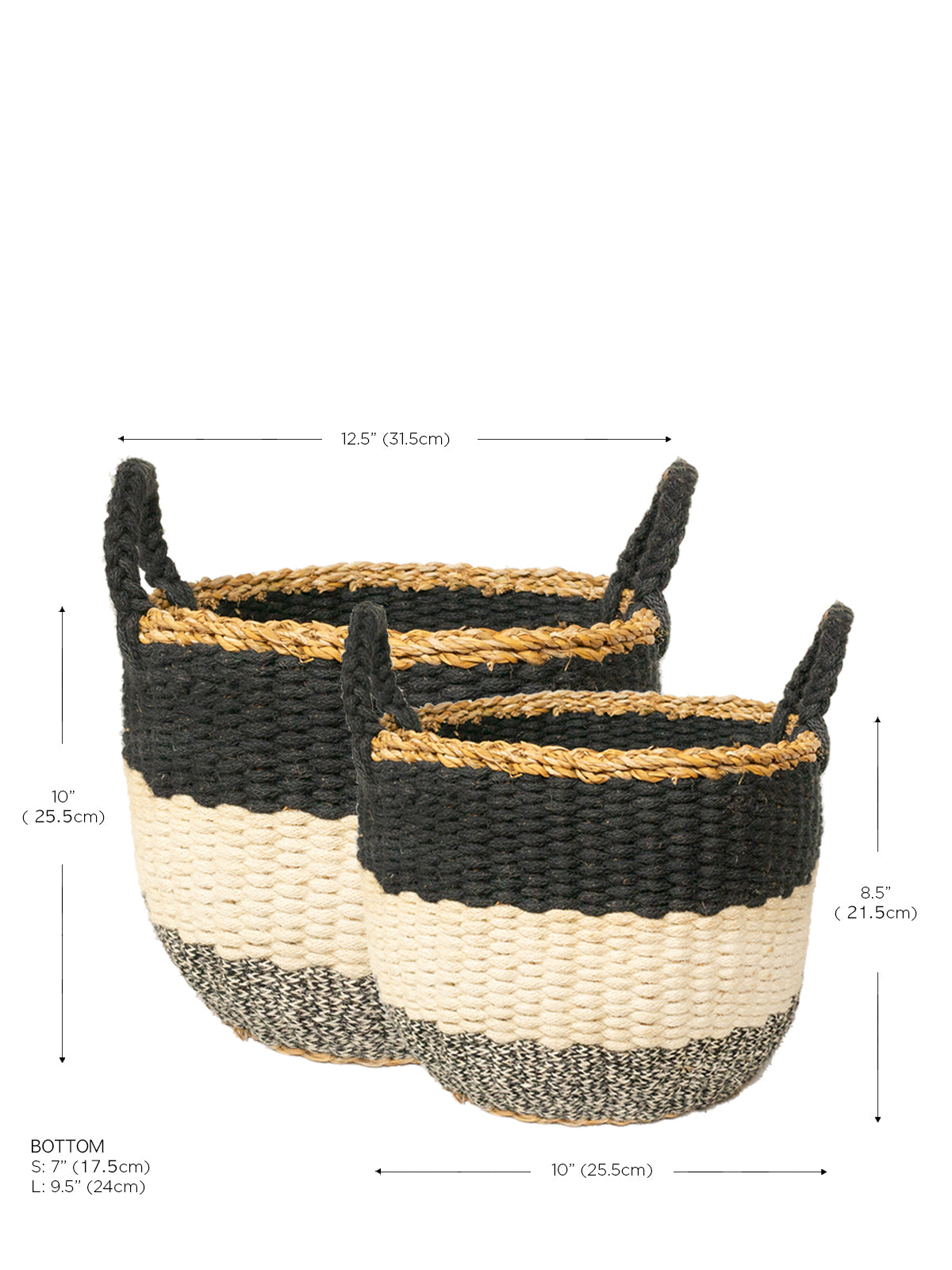 Ula Stripe Basket - Black-10